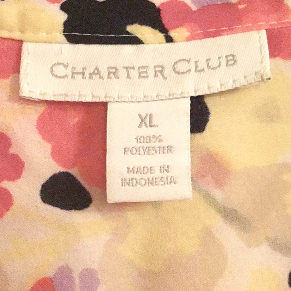 CHARTER CLUB” floral blouse (XL)🌸💕 - Picture 3 of 4